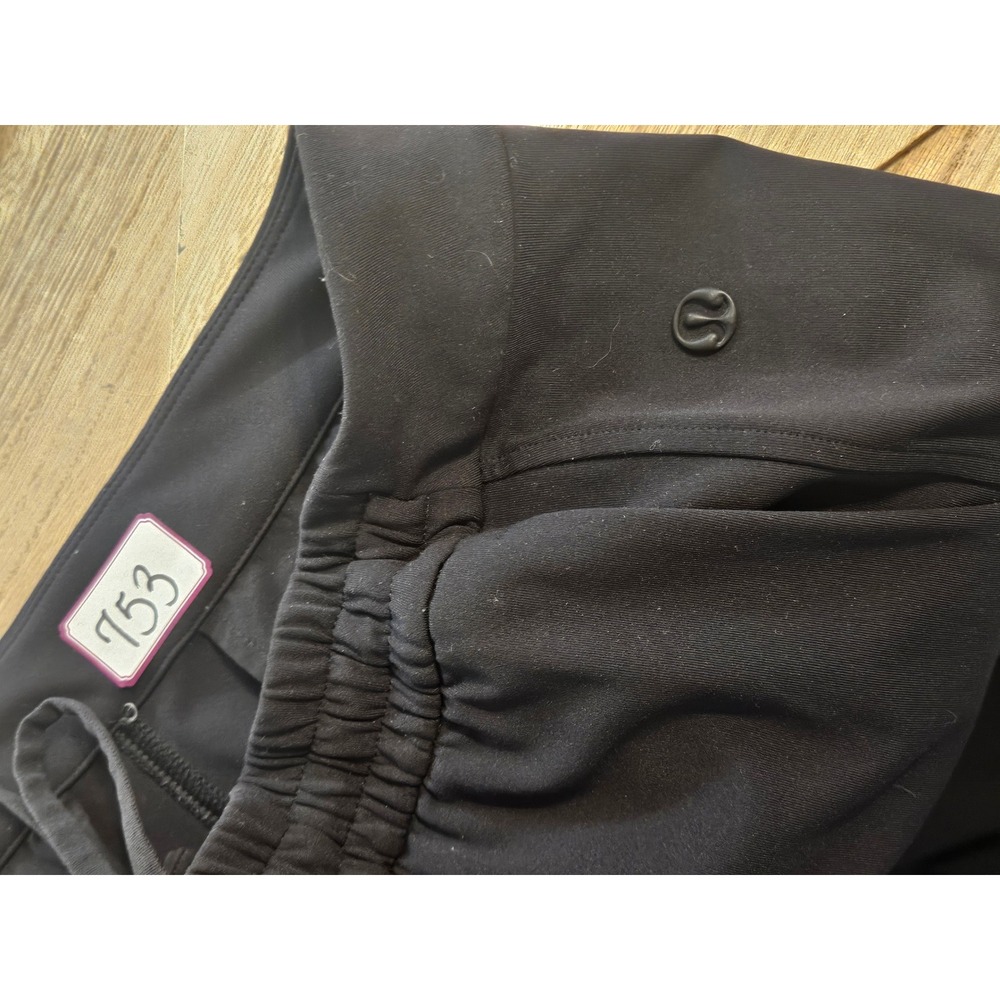 Lululemon Black Keep Moving Pull On Pants Stretch Waist Women M #753 - Picture 8 of 9